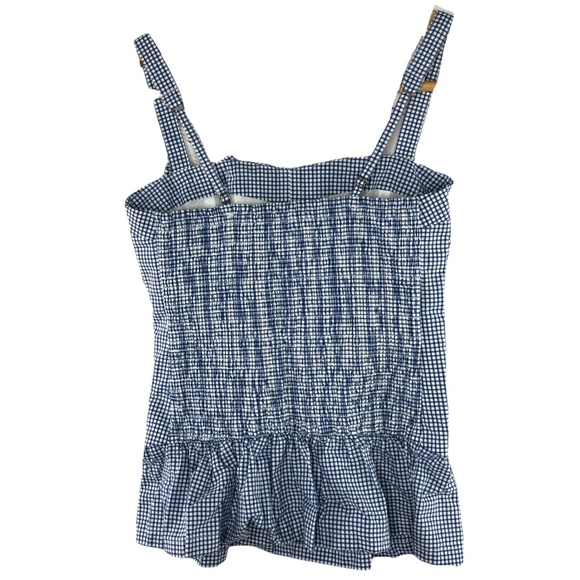 NWT Abercrombie & Fitch gingham peplum tank top, S - Picture 2 of 8